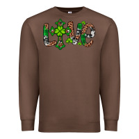 Chestnut Western St. Patrick's Day Love Cross Premium Sweatshirt - Artiststas