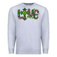Heather Grey Western St. Patrick's Day Love Cross Premium Sweatshirt - Artiststas