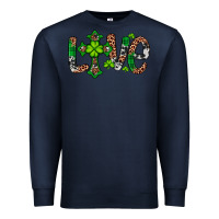 Navy Western St. Patrick's Day Love Cross Premium Sweatshirt - Artiststas