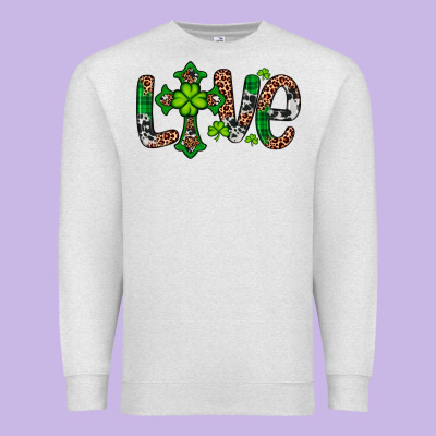 Western St. Patrick's Day Love Cross Premium Sweatshirt Designed By Artiststas