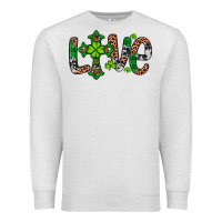 Oatmeal Heather Western St. Patrick's Day Love Cross Premium Sweatshirt - Artiststas