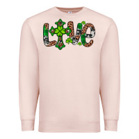 Pale Pink Western St. Patrick's Day Love Cross Premium Sweatshirt - Artiststas