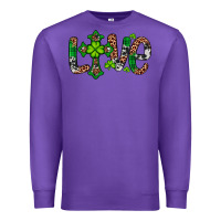 Purple Western St. Patrick's Day Love Cross Premium Sweatshirt - Artiststas