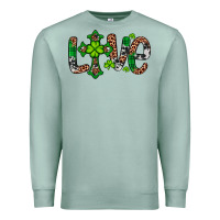 Seafoam Western St. Patrick's Day Love Cross Premium Sweatshirt - Artiststas