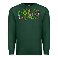 Sports Green Western St. Patrick's Day Love Cross Premium Sweatshirt - Artiststas