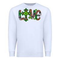 White Western St. Patrick's Day Love Cross Premium Sweatshirt - Artiststas