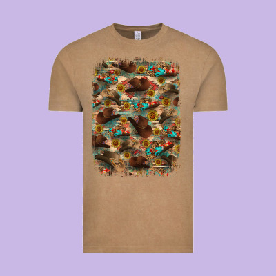 Vintage Tee western  background