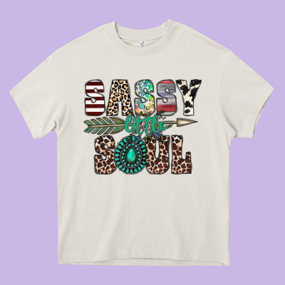 Sassy Little Soul Heavy Core Tee Designed By Cowhidedigitalart