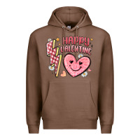 Chestnut happy valentine heart Premium Hoodie - MaliasSmallBusiness