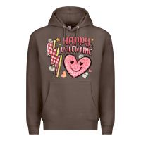 Coffee happy valentine heart Premium Hoodie - MaliasSmallBusiness