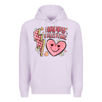 Lilac happy valentine heart Premium Hoodie - MaliasSmallBusiness