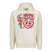 Oatmeal Heather happy valentine heart Premium Hoodie - MaliasSmallBusiness