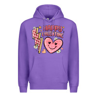 Purple happy valentine heart Premium Hoodie - MaliasSmallBusiness