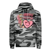 Slate Camo happy valentine heart Premium Hoodie - MaliasSmallBusiness