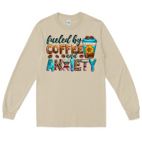 Mushroom fueled by coffee and anxiety Long Sleeve Tee - Zillion Design Studio