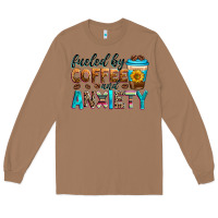 Toasted Coconut fueled by coffee and anxiety Long Sleeve Tee - Zillion Design Studio