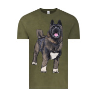 Vintage Olive American akita Vintage Tee - RanaPortraitStore