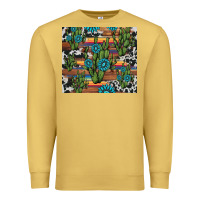 Antique Gold cactus gemstone Premium Sweatshirt - AdoDesignShop