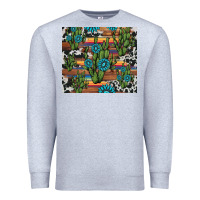 Heather Grey cactus gemstone Premium Sweatshirt - AdoDesignShop
