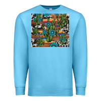Ocean Blue cactus gemstone Premium Sweatshirt - AdoDesignShop