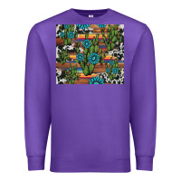 Purple cactus gemstone Premium Sweatshirt - AdoDesignShop