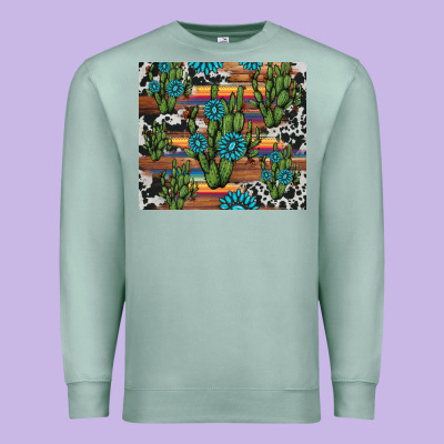 Cactus Gemstone Premium Sweatshirt Designed By Adodesignshop