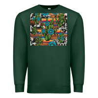 Sports Green cactus gemstone Premium Sweatshirt - AdoDesignShop
