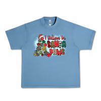 Pebble Blue i believe in santa paws Urban Heavy Tee - Zillion Design Studio