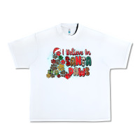 White i believe in santa paws Urban Heavy Tee - Zillion Design Studio