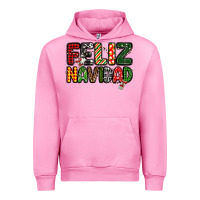 Fuchsia Pink feliz navidad Urban Hoodie - MaliasSmallBusiness