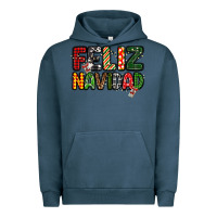 Pigment Midnight Navy feliz navidad Urban Hoodie - MaliasSmallBusiness