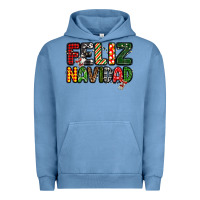 Pigment Pebble Blue feliz navidad Urban Hoodie - MaliasSmallBusiness