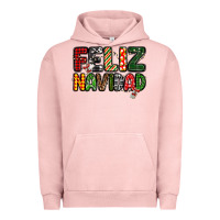 Pigment Salmon feliz navidad Urban Hoodie - MaliasSmallBusiness