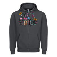 Smoke cute nails Zipper Hoodie - CowhideDigitalArt