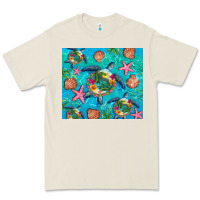 Bone Turtle summer seashells starfish seaweed Premium Tee - Artiststas
