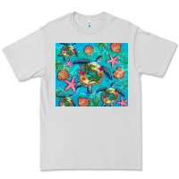 Dove Grey Turtle summer seashells starfish seaweed Premium Tee - Artiststas