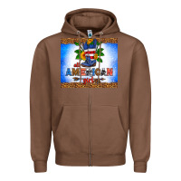 Chestnut all American girl Zipper Hoodie - HRA Design Shop