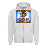 Dove Grey all American girl Zipper Hoodie - HRA Design Shop