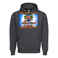 Smoke all American girl Zipper Hoodie - HRA Design Shop