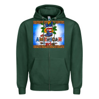 Sports Green all American girl Zipper Hoodie - HRA Design Shop