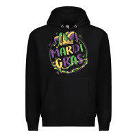 Black mardi gras Premium Hoodie - MaliasSmallBusiness