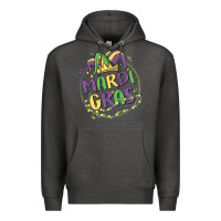 Charcoal Heather mardi gras Premium Hoodie - MaliasSmallBusiness