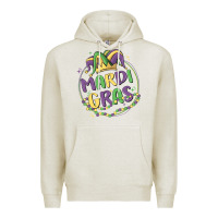 Oatmeal Heather mardi gras Premium Hoodie - MaliasSmallBusiness