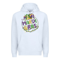 White mardi gras Premium Hoodie - MaliasSmallBusiness