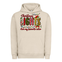 Pigment French Oak christmas lights are my favorite color Urban Hoodie - MaliasSmallBusiness
