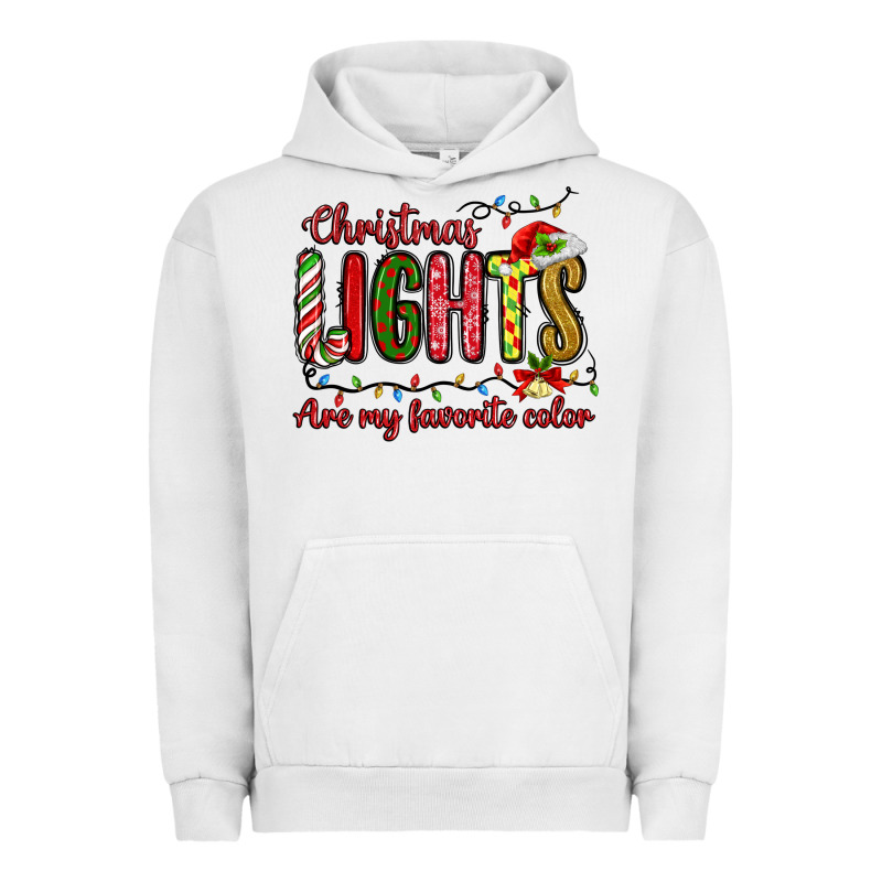 Christmas Lights Are My Favorite Color Urban Hoodie by MaliasSmallBusiness | Teevron