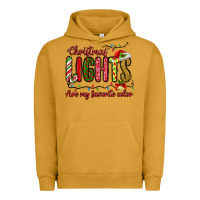 Pigment Peanut Butter christmas lights are my favorite color Urban Hoodie - MaliasSmallBusiness