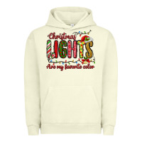 Pigment Pistachio christmas lights are my favorite color Urban Hoodie - MaliasSmallBusiness