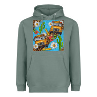 Sage school bus seamless pattern Heavyweight Hoodie - BundleAndBundleShop