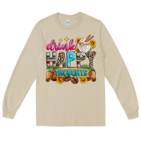 Mushroom drink happy thoughts Long Sleeve Tee - Zillion Design Studio
